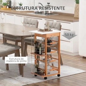 Carrinho de Cozinha Nery - Design Contemporâneo