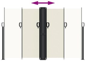 Toldo lateral retrátil 160x600 cm cor creme