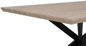Mesa de jantar castanha clara com preto 140 x 80 cm SPECTRA Beliani