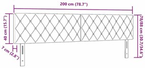 Cabeceira LED com botão de cristal, estofada em veludo preto de 100 cm