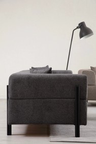 Sofá de 3 Lugares Gio – Antracite – 225x93x75 cm