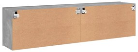 Móveis de parede para TV 2 pcs 80x30x41 cm cinzento cimento