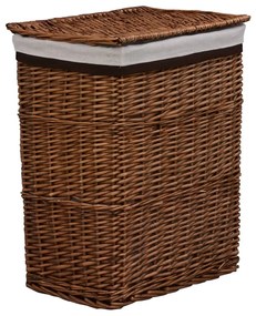286979 vidaXL Cesto de roupa suja salgueiro castanho
