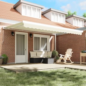 Toldo Retrátil Manual Creme 450x300 cm