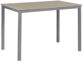 Conjunto de refeição 4 lugares castanho claro e cinzento BLUMBERG Beliani