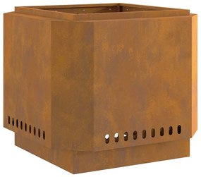 Fogueira Sem Fumaça vidaXL 58x58x51 cm em Aço Envelhecido