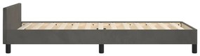 Estrutura de cama sem colchão 80x200 cm veludo cinzento-escuro