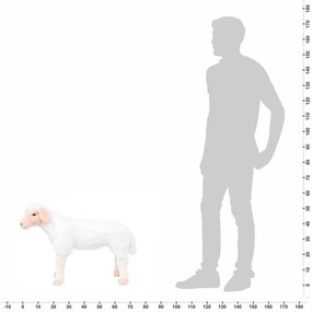 Brinquedo de montar ovelha peluche branco XXL