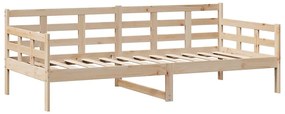 Sofá-cama com gavetas 90x200 cm madeira de pinho maciça