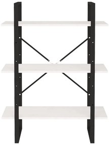 Estante com 3 prateleiras 80x30x105 cm pinho maciço branco