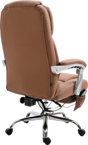 Cadeira de escritório Pacific com função de massagem castanho claro
