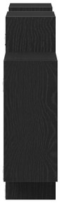 Prateleira de parede 159x18x65 cm deriv. madeira carvalho preto
