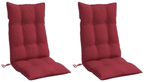 Almofadões p/ cadeira encosto alto 2 pcs oxford vermelho tinto