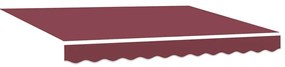 Toldo Retrátil Manual Vermelho Borgonha 350x250 cm
