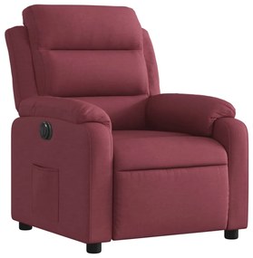 Poltrona elétrica reclinável tecido vermelho tinto