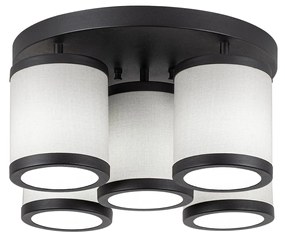 Candeeiro de Teto Way – Preto e Branco – 50 x 50 x 22 cm