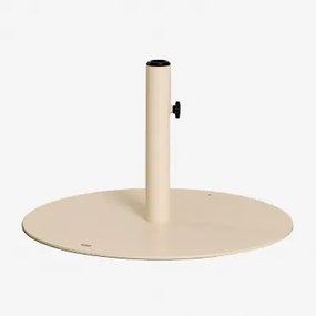 Base De Guarda-sol Redonda 60ø Cm Em Aço Peuet Tapioca Bege - Sklum