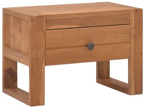 vidaXL Mesa de cabeceira 50x30x35 cm madeira de teca maciça