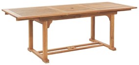 Mesa de jardim extensível em madeira de acácia JAVA Beliani
