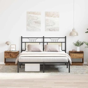 Criado-mudo vidaXL 2 pcs Madeira Velha 45x34x45 cm Madeira de engenharia