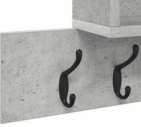 Cabideiro de Parede Cinza concreto 100 x 12 x 43.5 cm