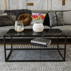 Mesa de Centro Asude – Preto – 95x42x55 cm