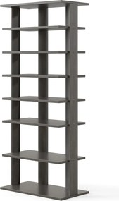 Sapateira vertical para sapatos 47 x 25,5 x 110 cm com 7 níveis Cinzenta