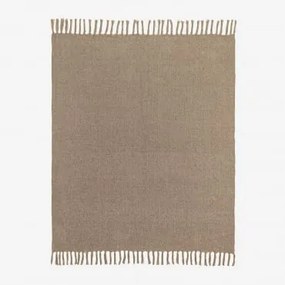 Manta Plaid Em Chenille Maidina Castanho Trigo & 130 X 150 Cm - Sklum