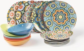 Conjunto de loiça em porcelana Marrakech, 6 pessoas, conjunto de 18
