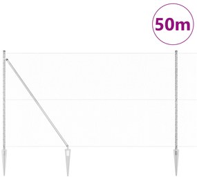 Cerca Hexagonal vidaXL 1,6x50 m Aço Galvanizado