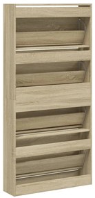 Sapateira 4 gavetas articuladas 80x21x163,5 cm carvalho sonoma