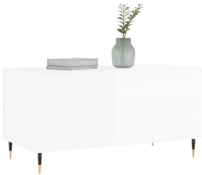 Mesa centro 90x44,5x45 cm derivados de madeira branco brilhante