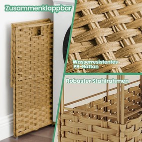 Cesto de roupa suja de 55 L, com tampa e pegas 46 x 20 x 61 cm Amarelo