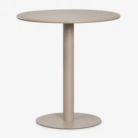 Mesa De Jardim Redonda Ø70 Cm Em Ferro Mizzi Moka Brown - Sklum
