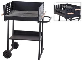 436258 ProGarden Barbecue retangular a carvão preto