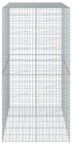 Cesto gabião com cobertura 150x100x200 cm ferro galvanizado