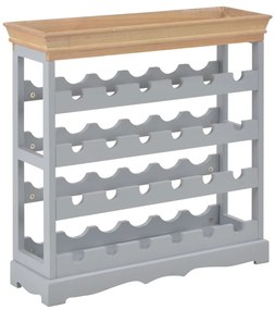 vidaXL Garrafeira 70x22,5x70,5 cm MDF cinzento