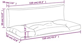 Almofadões para paletes 2 pcs tecido azul-claro