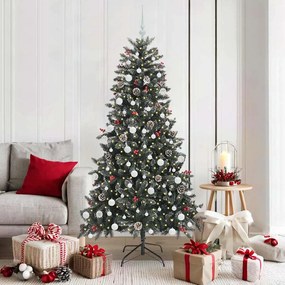vidaXL Árvore de Natal Artificial com 300 LEDs Verde 99 x 99 x 180 cm