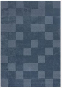 Tapete de lã tufado à mão com relevo Checkerboard