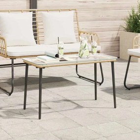 Mesa de Jardim Natural 80 x 40 x 45 cm Rattan Sintético