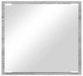 Espelho de Casa de Banho LED Cinza Sonoma 40x8.5x37 cm Madeira de Enge