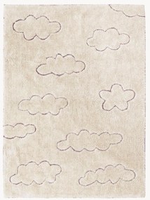 Tapete infantil tecido à mão com relevo e lavável Clouds