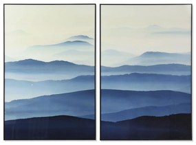 Pintura Dkd Home Decor Oriental Montanha (80 X 2,5 X 120 cm) (2 Unidades)