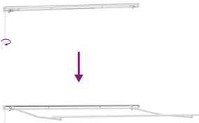 Toldo retrátil manual 400x300 cm antracite e branco