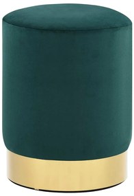 vidaXL Banco 28 x 36 cm veludo verde-escuro e dourado