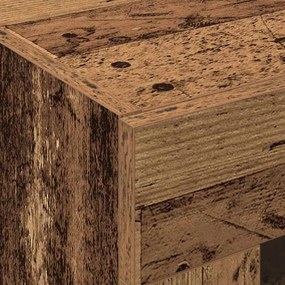 Armário de parede vidaXL com portas de vidro madeira antiga 69,5x34x90