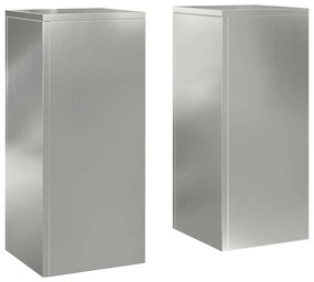 Suportes para Plantas Externos Pilar 2 pcs 24x24x55 cm Aço Galvanizado