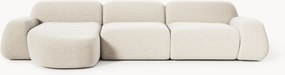 Sofá de canto modular em bouclé Wolke (4 lugares)