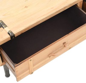 Móvel de TV madeira de abeto maciça 110x33x35 cm